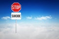 Composite image of stop suicide