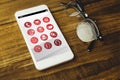 Composite image of telephone apps icons Royalty Free Stock Photo
