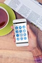 Composite image of telephone apps icons Royalty Free Stock Photo