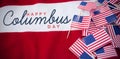 Composite image of title for celebration of colombus day