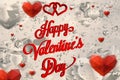 Composite image of valentines message Royalty Free Stock Photo