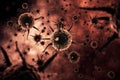 Composite image of virus in human body Royalty Free Stock Photo