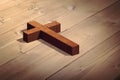 Composite image of wooden cross Royalty Free Stock Photo