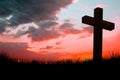 Composite image of wooden cross Royalty Free Stock Photo
