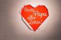 Composite image of word beste papa aller zeiten Royalty Free Stock Photo