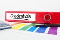 Composite image of word credentials underlined Royalty Free Stock Photo