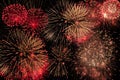 Composite images making up of fireworks