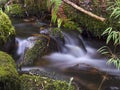 Long-exposure images of the stream of a brook VI Royalty Free Stock Photo