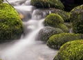 Long-exposure images of the stream of a brook VII Royalty Free Stock Photo