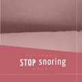 Composite of national stop snoring week text over close-up of bed, copy space