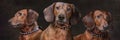 Composite Portrait of Weiner Dog With Brush Strokes Royalty Free Stock Photo