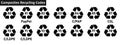 Composites recycle code icon set- mobius strip