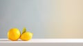 compositi lemons on table Royalty Free Stock Photo