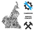 Composition African Cameroon Map of Service Tools