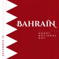 Composition of bahrain national day text over flag of bahrain