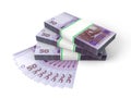 Composition with banknotes of ukrainian money Royalty Free Stock Photo