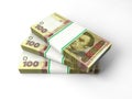 Composition with banknotes of ukrainian money Royalty Free Stock Photo