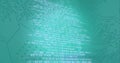 Composition of binary coding processing over computer circuit board Royalty Free Stock Photo