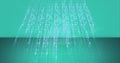 Composition of binary coding processing over computer circuit board Royalty Free Stock Photo