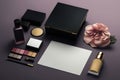 Makeup artist branding mockup. AI generation