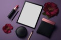 Makeup artist branding mockup. AI generation