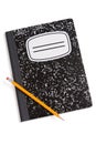 Composition book and pencil Royalty Free Stock Photo