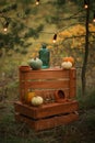 Composition of boxes and pumpkins