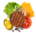 composition of burger ingredients