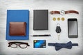 Composition of businessman accessories Royalty Free Stock Photo