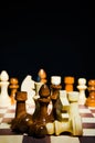 Composition of chess pieces Royalty Free Stock Photo