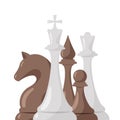 composition with chess pieces Royalty Free Stock Photo