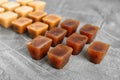 Composition with coffee ice cubes Royalty Free Stock Photo