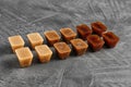 Composition with coffee ice cubes Royalty Free Stock Photo