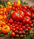 Colorful organic tomatoes Royalty Free Stock Photo