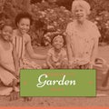 Composition of community garden week text over african american family gardening Royalty Free Stock Photo