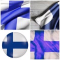 Finland flag composition