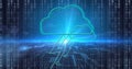 Composition of digital cloud and binary coding over computer processor circuit board