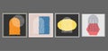 The composition of distorted geometric shapes