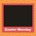 Composition of easter monday text and copy space on multi coloured background Royalty Free Stock Photo