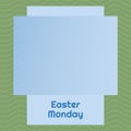 Composition of easter monday text and copy space on multi coloured background Royalty Free Stock Photo