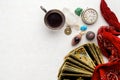 Composition of esoteric objects, used for healing and fortune-telling Royalty Free Stock Photo