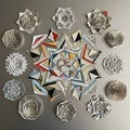 This composition exemplifies creativity in paper folding and art Royalty Free Stock Photo
