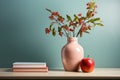 A minimalist still life: Vase, flower, and clean, serene simplicity Royalty Free Stock Photo