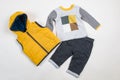 Composition with fashionable children clothes. Trendy kids clothes. Kids fashion