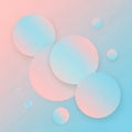Composition featuring overlapping pastel circles with a gradient blend of Royalty Free Stock Photo