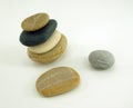 composition with four different zen stones, others Royalty Free Stock Photo
