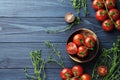 Composition of fresh ripe cherry tomatoes, Royalty Free Stock Photo