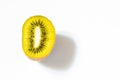 Composition with fruits: gold kiwi  on white background Royalty Free Stock Photo
