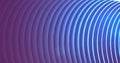 Composition of glowing blue parallel concentric curved lines on dark purple background