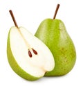 Composition of green pears Royalty Free Stock Photo